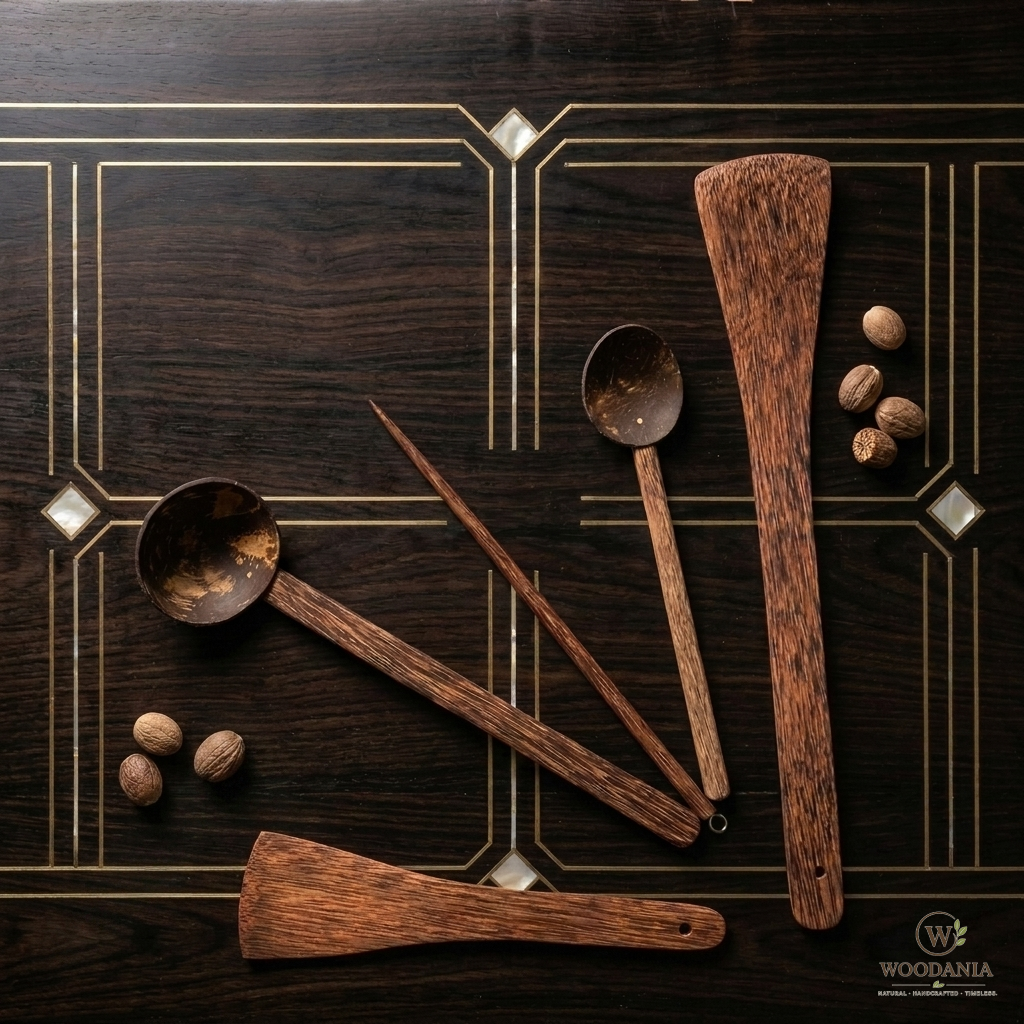 Woodania Malabar Wooden Cooking Set (5 Pcs)